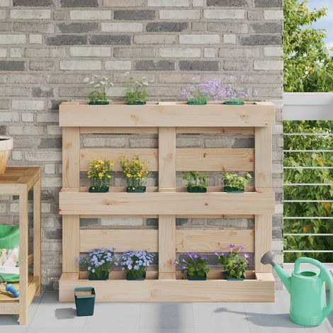 vidaXL Flower Boxes for Euro Pallets 24 pcs Green 13.5 x 9 x 9.5 cm
