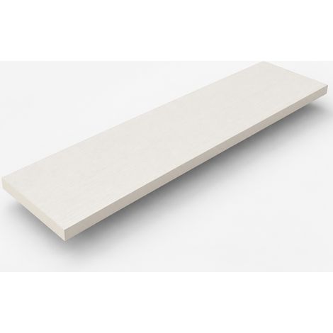 Mensola da Muro, Mensola Sospesa, Fissaggio a Scomparsa, Mensola Legno, Kit Tasselli Incluso, Bianco Melinga, 90x23x2,5 cm (1/4)