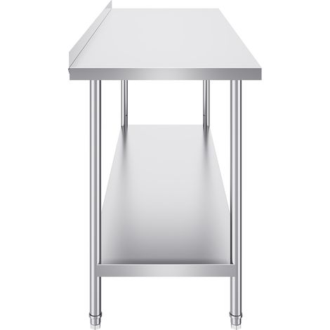 Mophorn Edelstahl-Arbeitstisch 24 x 72 x 36 Zoll, gewerblicher Tisch für Lebensmittelzubereitung, robuster Tisch mit einstellbarer Höhe für Restaurant, Zuhause und Hotel (1/5)