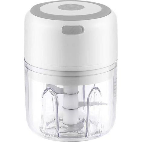 Mini hachoir à ail électrique, hachoir, robot de cuisine portable sans fil avec chargement USB, presse à ail puissante et facile à nettoyer (1/5)