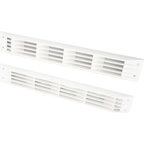 1 paire de grilles de ventilation rectangulaires blanches pour caravane, camping-car ou bateau (1/5)