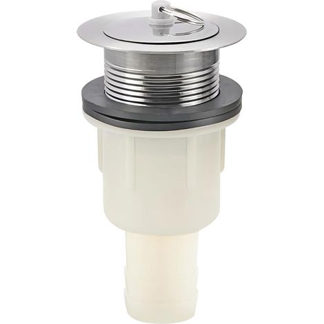 Bonde à panier en inox sans trop plein, crépine de cuisine   Idéale pour éviers à vadrouille, 40mm de diamètre, haute qualité.