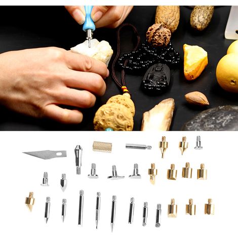 Kit de 28 embouts pour stylo à pyrogravure, fer à souder et autres objets artisanaux. (1/5)