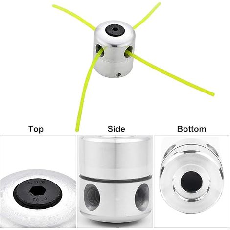 Tête De Débroussailleuse Universelle Aluminium Fils Coupe-Bordure Double Fil Bobine Fil Nylon Pour Tondeuse - 1 Têtes De Fil + 4 (1/5)