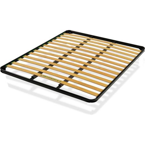Rete Da Appoggio Senza Piedi 13 Doghe Strette Matrimoniale 160X190 Ortopedica Doppio Rinforzo