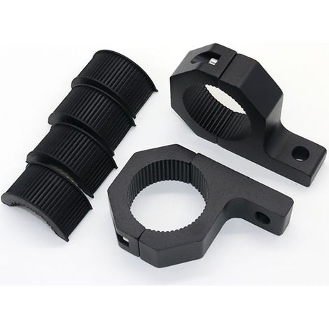 Supports fixation pour tube 49 à 51mm - Barre LED et Spot LED - Métal Résistant - La paire