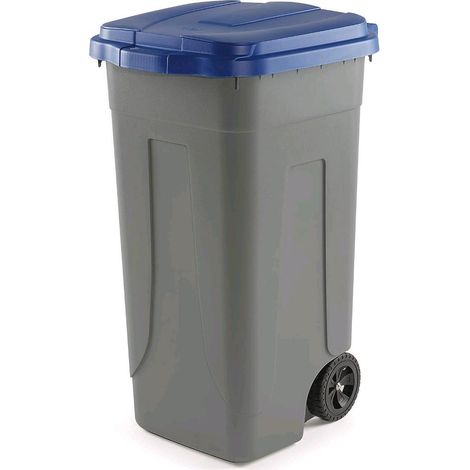 Pattumiera Bidone Portarifiuti per Raccolta Differenziata 100 Litri Colore BLU Colore Blu (1/5)