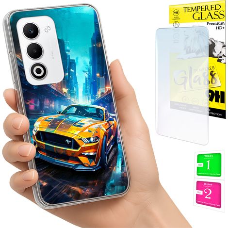 Funda para Oppo A5 5G con cubierta para foto, carcasa trasera y cristal 9H. (1/5)