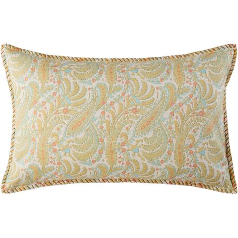 Housse de coussin en Métis coton et lin à motif paisley PADMA (1/5)
