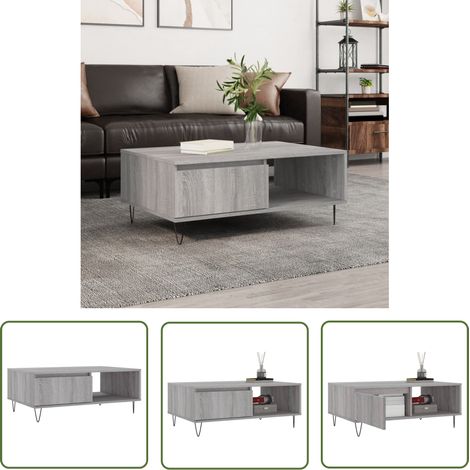 Maison Exclusive Couchtisch Grau Sonoma 90x60x35 cm Holzwerkstoff