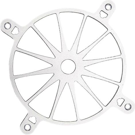 Cache-poussière lavable et facile à installer pour ventilateurs d'ordinateur, protection pour ventilateur, plaque de refroidissement en métal, couleur argentée (1/5)