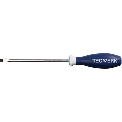 Tournevis fente-B.6,5mm Lame-L.150mm Poignée-3C Ronde.TECWERK (1/3)