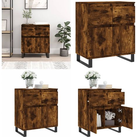 Sideboard Räuchereiche 60x35x70 cm Holzwerkstoff - Holzwerkstoff - Räuchereiche (1/5)