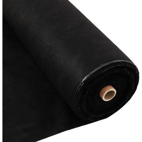Garvee Telo Pacciamatura Professionale 164g/m² (5.8oz), 1,22 x 30,5m (37m²), Tessuto Geotessile Extra Resistente, Alta permeabilità e Stabilizzazione UV, per Orto, Giardino e sotto Ghiaia, Nero (1/5)