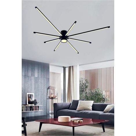 Lampadario Da Soffitto Plafoniera Led Luce Naturale 42 Watt Moderno Nero (1/4)