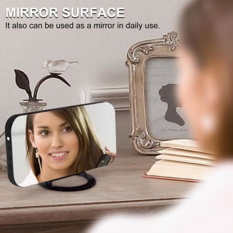 Réveil numérique LED Miroir - Snooze activé par contact - Double Ports USB - Luminosité Réglable (1/4)