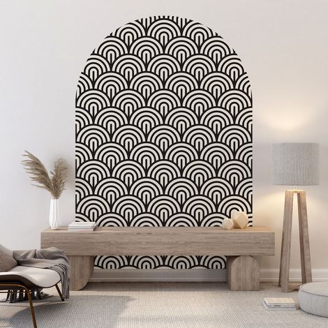 Stickers Arche - Motif Vintage - 150 x 150 cm - Adhésif + Protection MATE (1/5)