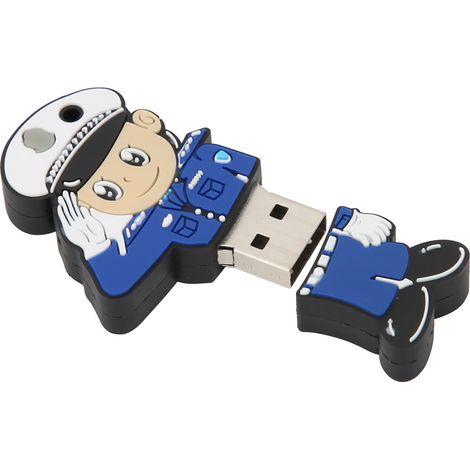 Clé USB Souple Policier 64 Go, Compatible Windows 98 à XP, USB 2.0 Portable