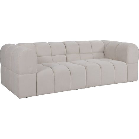 Divano 3 posti in tessuto testurizzato Beige - RIMALO (1/4)
