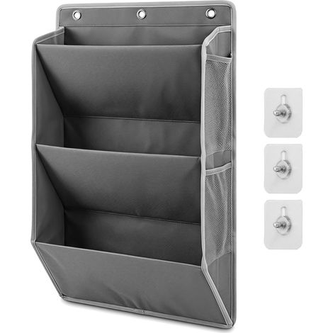 Rangement Chaussure Mural 3 Grands Compartiments 4 Poches Filet, Porte Chaussures Mural Rangement Porte Camping-Car, Gain Place (1/5)