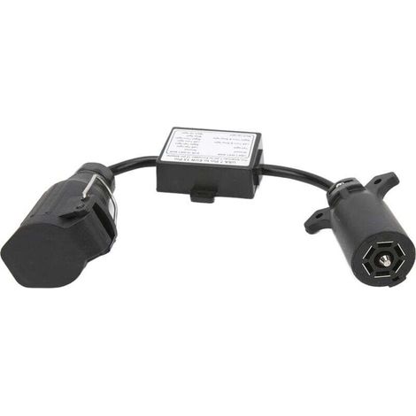 Connecteur de voiture en plastique, connecteur de lame à 7 voies pour véhicule américain vers connecteur rond européen à 13 broches pour voiture et camion (1/4)