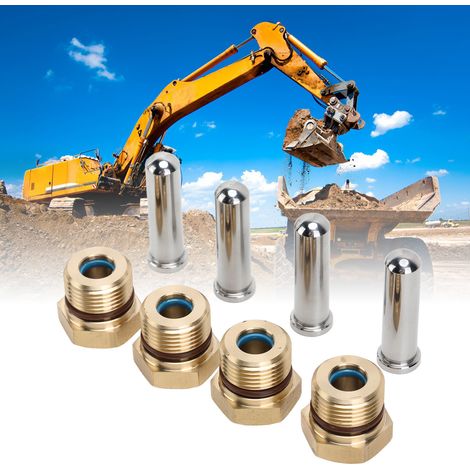 4 pièces pour excavatrice : Valve à pédale pour marteau hydraulique, tête conique, compatible avec les marteaux hydrauliques à 20 dents/39 cm de hauteur (1/5)