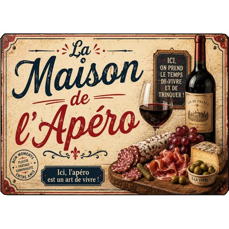 Planche Verre La Maison de l'Apéro Vin et Charcuterie 29x20 c (1/2)