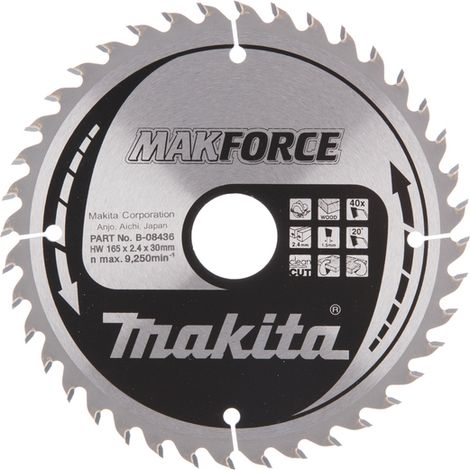 Lame de scie Makita 165x2 4x30 0 mm Z40 20°