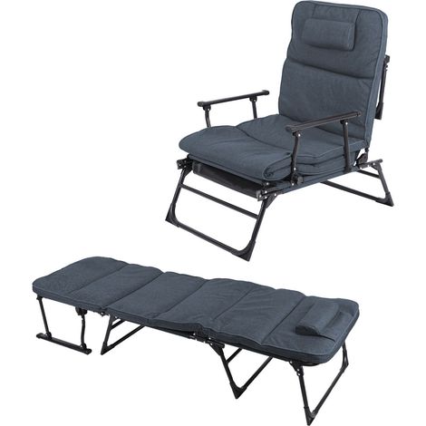 2 in 1 Gartenliege/Ruheliege/Sanitätsliege schwarz-MGM5000B-Gästeliege (1/5)