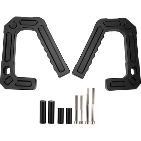 Poignée de montée avant aluminium pour Jeep Wrangler JK/Unlimited (2007-2018)  Kit 2 pièces noir (1/5)