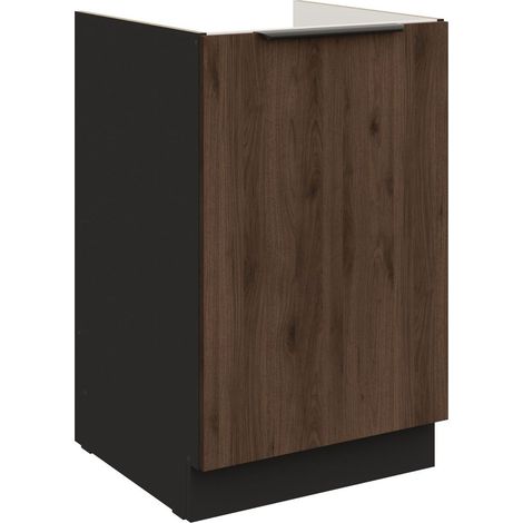 Küchen Spülenunterschrank 50 cm Küche MONZA Okapi Nußbaum Küchenzeile (1/5)