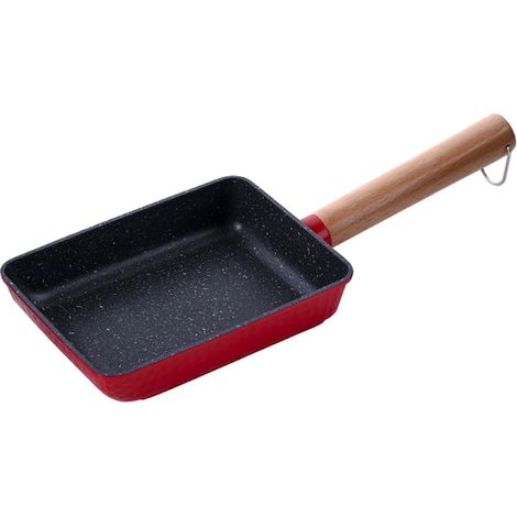 Poêle à frire pour omelette japonaise, Tamagoyaki, alliage, multifonctionnel, 18x13.9cm, multicolore (1/5)