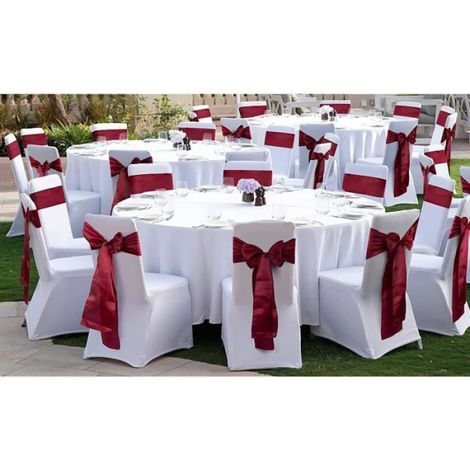 Stuhlschleifen – Noname – Burgunderrot – Satin – 10 Stück – 17 cm x 270 cm (1/5)