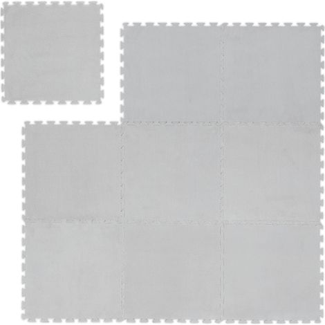 Set di 9 tappetini da sport modulari ergonomici 30 x 30 cm in EVA grigio 130011243