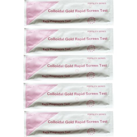 5 pièces Bâtonnet Test de Grossesse Précoce Femme Adulte Rapide (1/5)