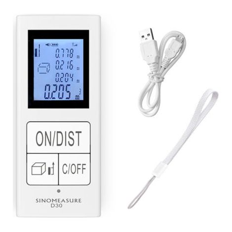 Telemetre Laser, Usb Rechargeable, 30M,blanche, (1/5)