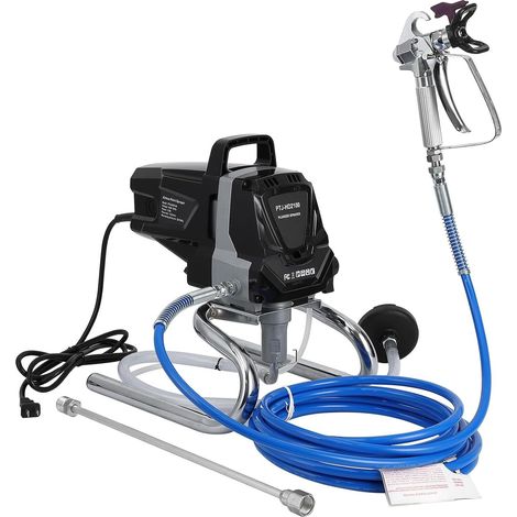 Machine de Pulverisation 1010W Pulverisateur sans Air Pulverisateur de Peinture 1,5 L/min Haute Pression Pistolet Peinture Electrique Bleu avec Tuyau 7.5 m pour Peinture Interieure Exterieure (1/5)