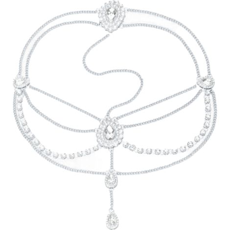 Head Chain - Crystal Hair Chain - Vintage Bohemian Wedding Headpiece - Halloween Costume Accessory - 52 cm - 1 Piece (1/5)
