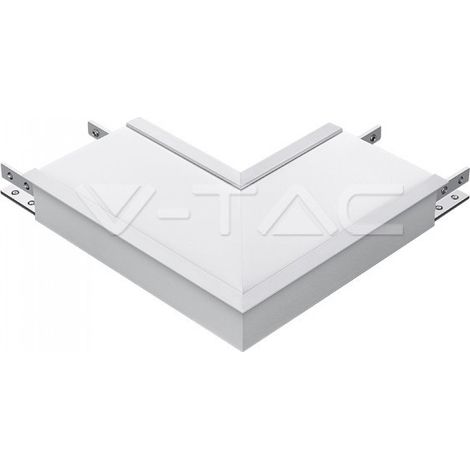 Conector LED empotrable lineal en forma de L V-TAC de 8 W con chip Samsung, color plata y blanco natural (1/3)