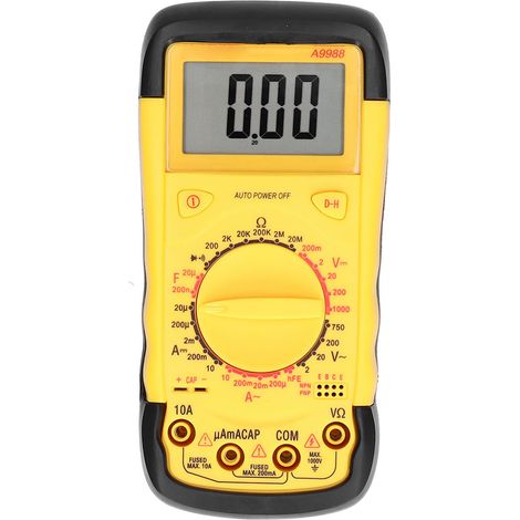 Multimètre multifonction avec protection intelligente contre les surcharges, arrêt automatique, mesure de courant et capacimètre A9988 (1/5)
