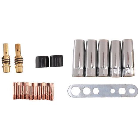 Kit pièces usure MIG/MAG pour fil MB15 0.8mm buses gaz courant M6 (1/5)