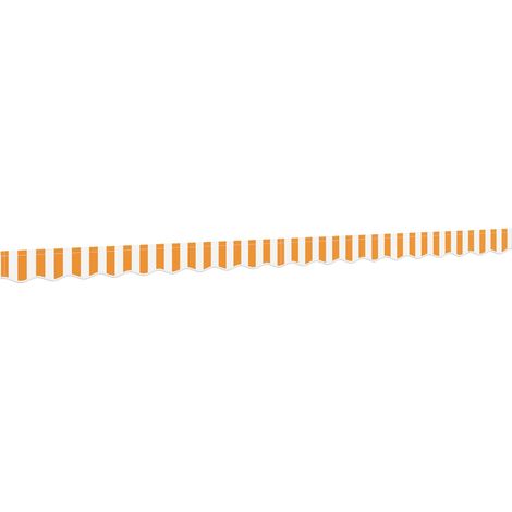 vidaXL Awning Valance Replacement Yellow and White Stripe 400 cm