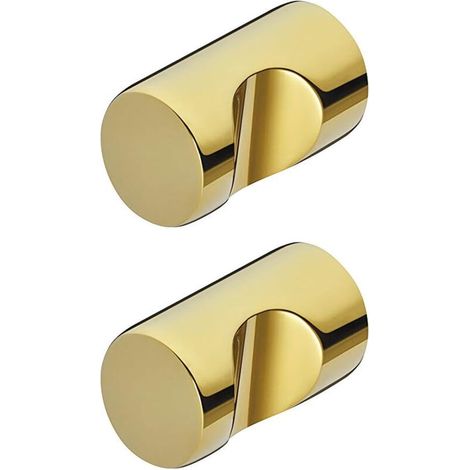 Bouton pour Meuble Vintage, Tiroir, Armoire, Commode, Placard de Cuisine et Chambre - H10193 - Poignée à Visser Decoration Interieur Rétro - Acier Inoxydable Laiton Poli -2 Pièce (1/5)