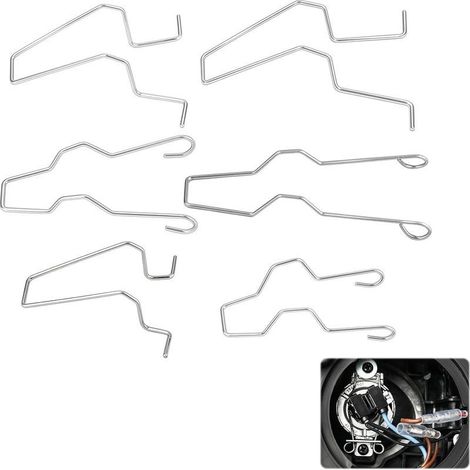 Clips Ampoule H7, 6 pièces Agrafe Phare 207, Pince A Ressort, pour Phares De Croisement H1/H3/H4/H7, Compatible avec de nombreux modèles de voitures, longue durée de vie et résistant aux dommages. (1/5)