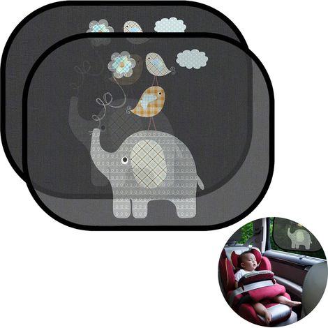 Car Window Shade - Mesh Fabric - UV Protection - For SUV Minivan Sedan Side Window - 53 x 33 cm - Set of 2 (1/5)