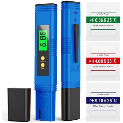 Digitales pH-Messgerät mit LCD-Bildschirm, Wasserqualitätstester für Whirlpools und Aquarien (1/4)
