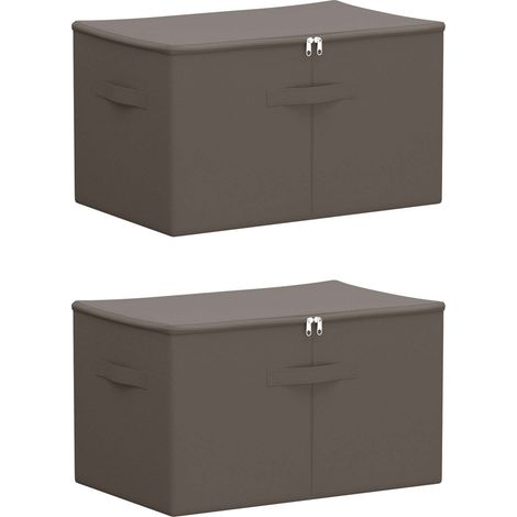 Caja de Almacenamiento 2 uds. Tejido no tejido 55 x 35 x 32 cm vidaXL