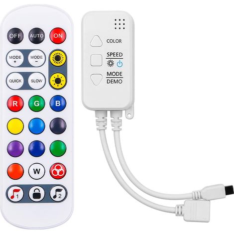LED Strip Lights Controller Contrôleur Bluetooth RGB avec Télécommande Compatible avec La Bande LED RGB 5V-24V 4 Broches (1/5)