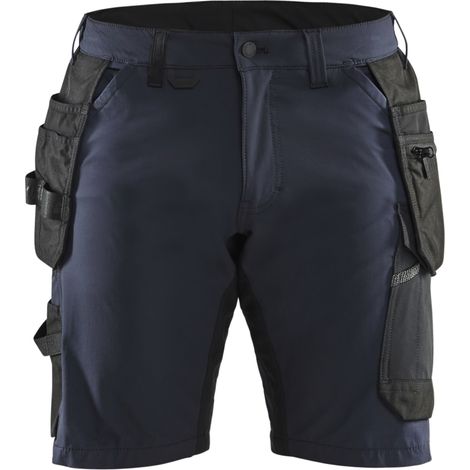 Pantalón corto de trabajo artesanal stretch 4D 1520 - Azul marino oscuro/Negro XS - FR(38) - SE(C44) - Normas