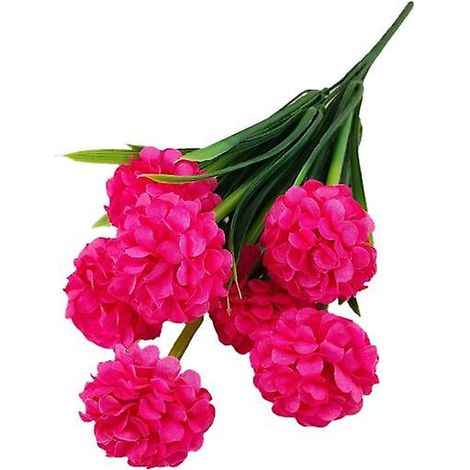 branche de fleur artificielle, sans arrosage, conserve sa fraîcheur. 7 têtes, élégante fleur d'hortensia artificielle pour intérieur et extérieur, décoration de fête.rose rouge (1/5)